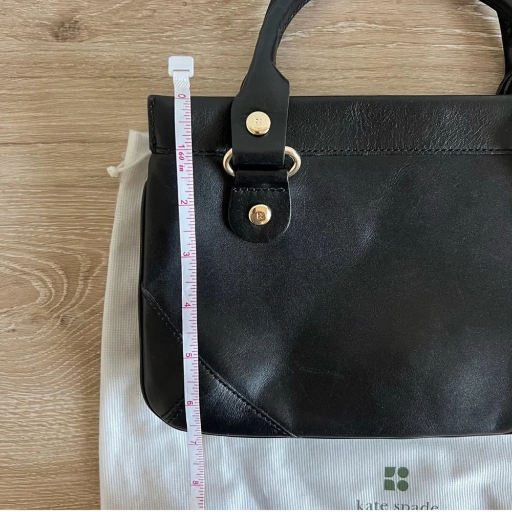 Kate Spade Black Satchel with Gold Accents - Picture 8 of 11